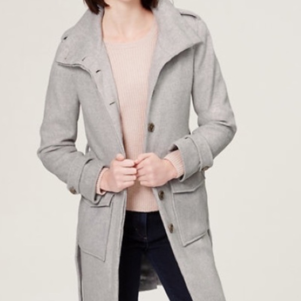 S LOFT Funnel Neck Coat